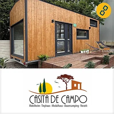Casita de Campo - Mobilheim Tinyhaus Mikrohaus Dauercamping Vorzelt
