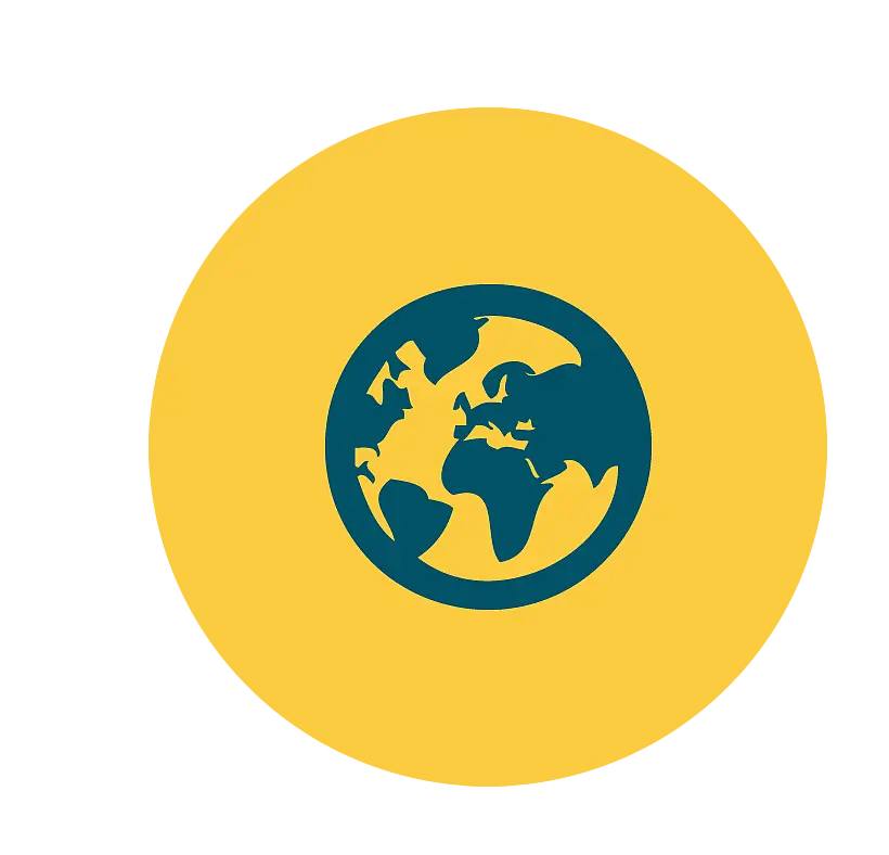 Icon mit Erdkugel
