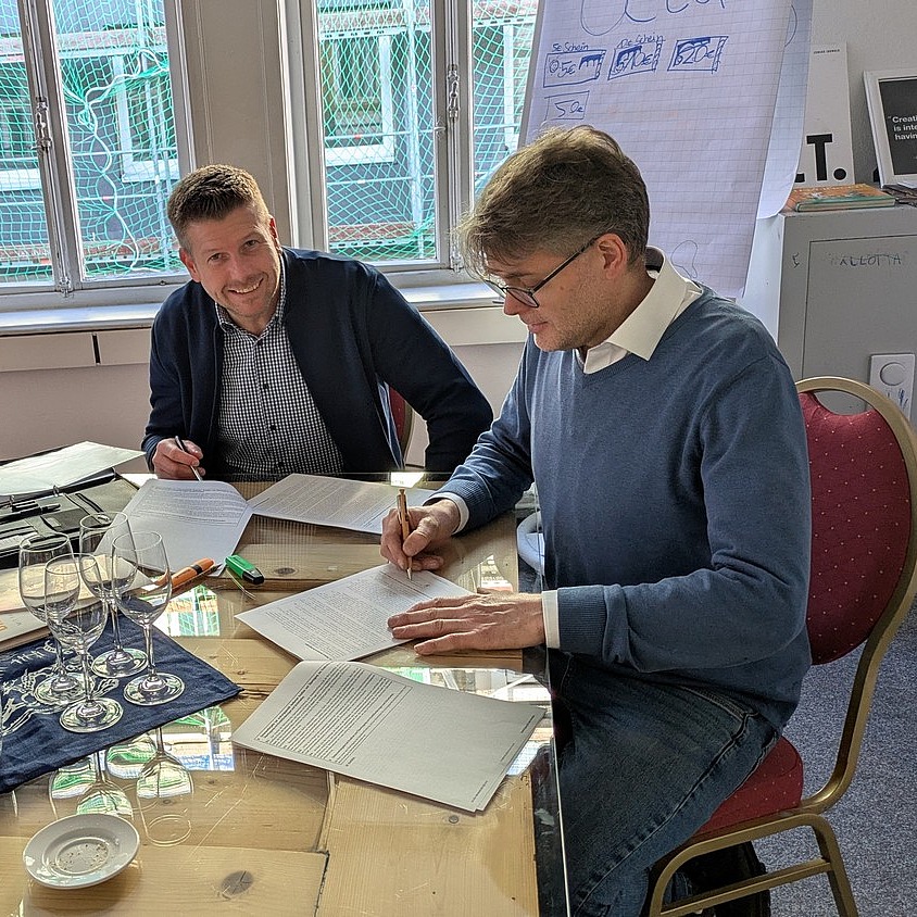 Foto mit Martin Keil vom Druckerviertel Einbeck mit Rico Burges