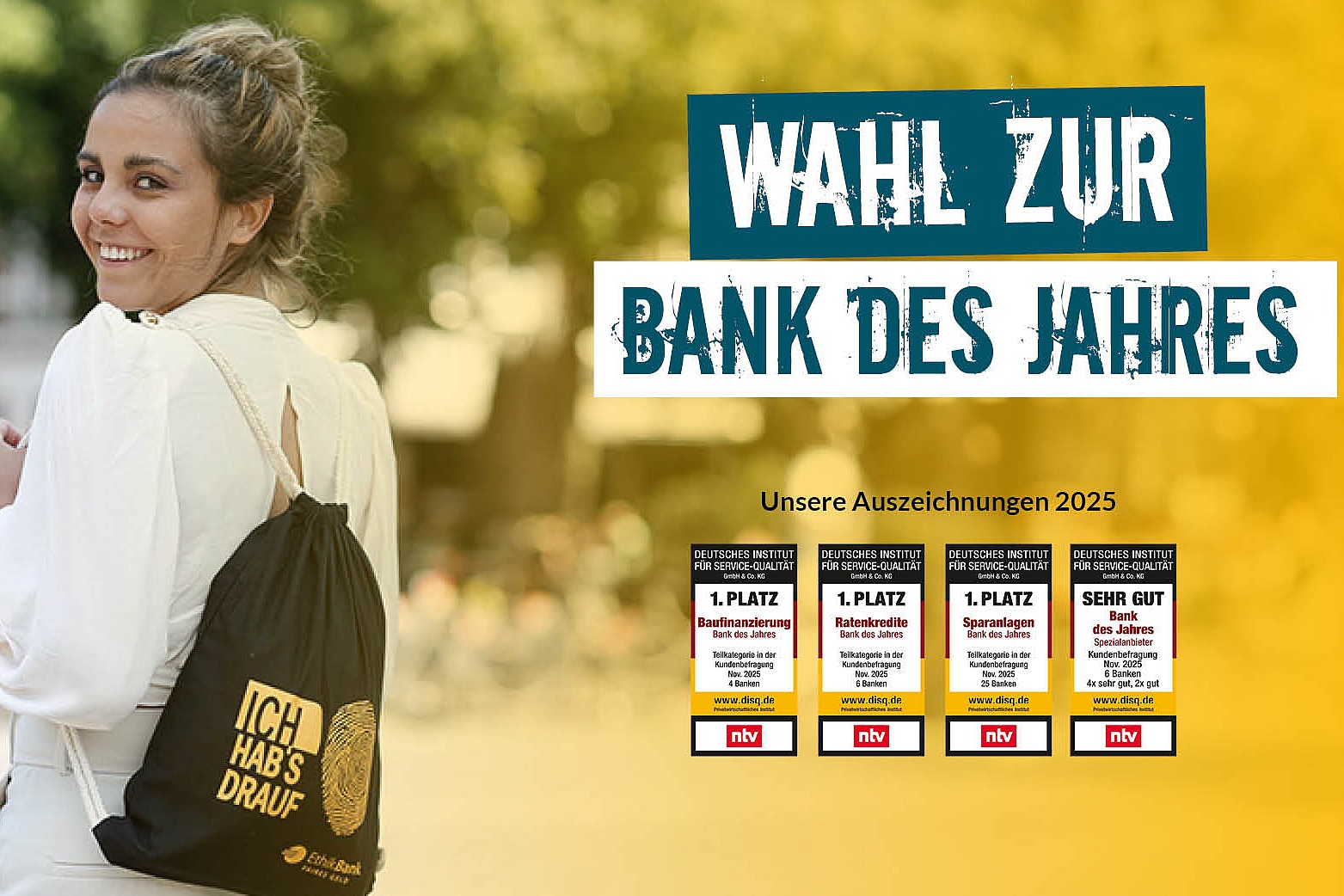 Wähle uns zur Bank des Jahres 2026