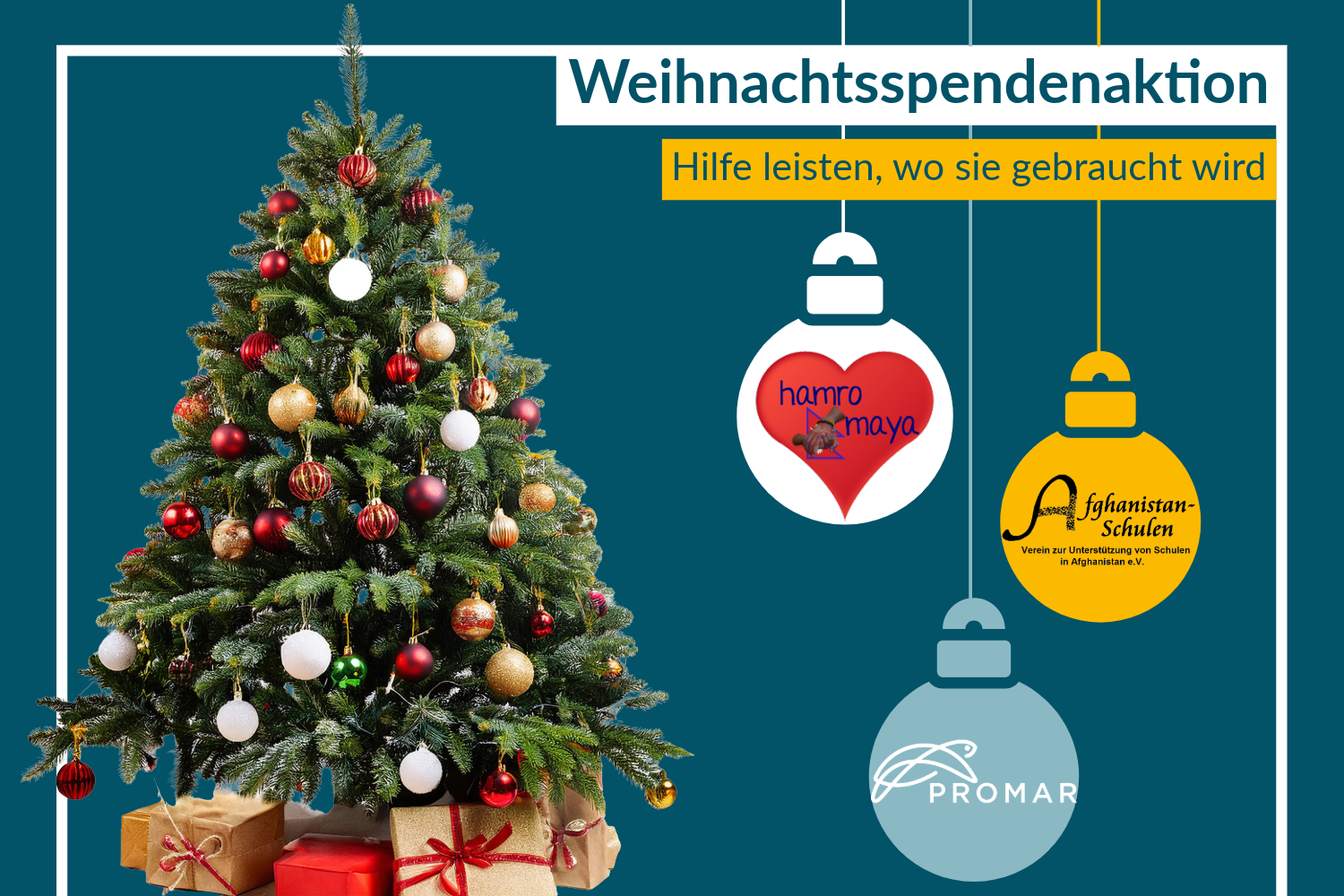 Weihnachtsspendenaktion - Hilfe leisten, wo sie gebraucht wird
