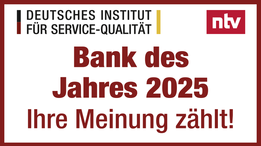 Kundenbefragung: Bank des Jahres 2025