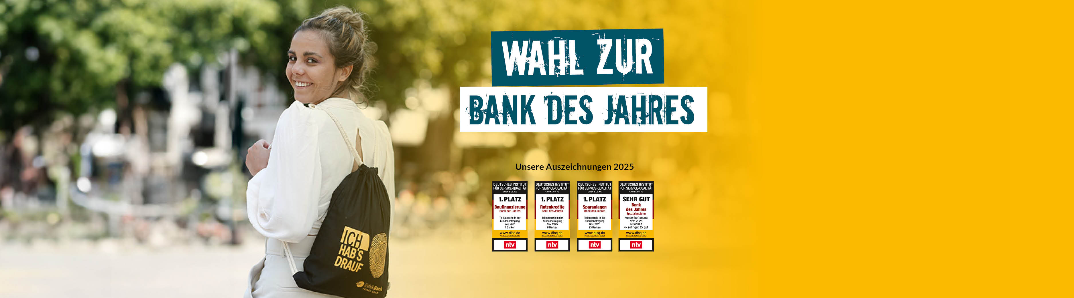 Wähle uns zur Bank des Jahres 2026